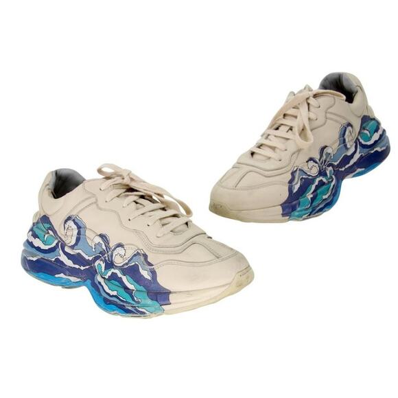 Gucci Chunky Waves 12 Leather Rhyton Logo Sneakers GG-S0207P-C021 - Picture 1 of 10